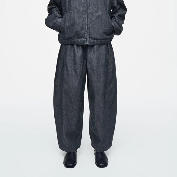 Cos Barrel-leg Denim Drawstring Pants - Size 10 - Picture 1 of 4